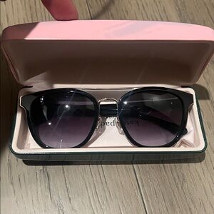 Kate Spade Black Sunglasses with Pink Case